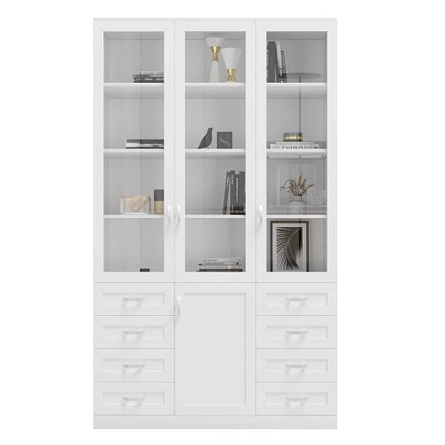 Шкаф Библиотека Библиограф 3.9 Квадро Белый - фото 4