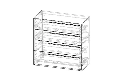 Комод Лорена Пакс-4 Черный - фото 4