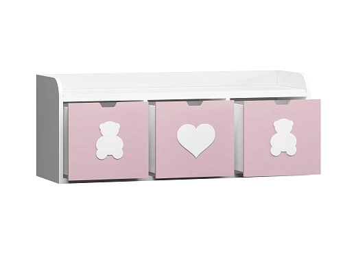 Стеллаж KIDS 8 Розовый Лайт - фото 3