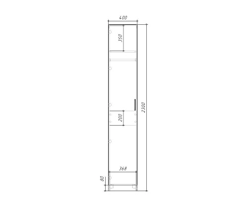 Шкаф распашной Эверест-1 МДФ Аквамарин - фото 3