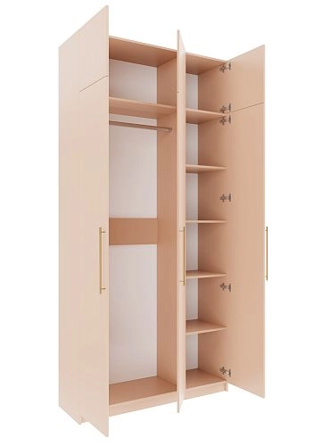 Шкаф распашной Калифорния-3 с антресолью Сатин - фото 3