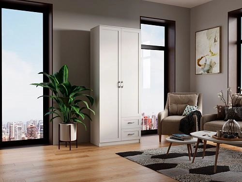 Шкаф распашной Стелла-12 Белый - фото 1