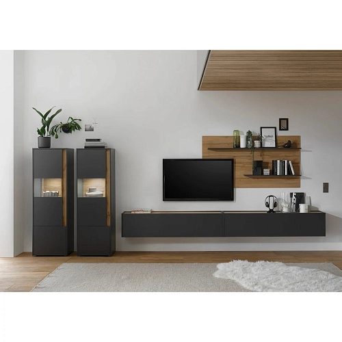 Стенка Анси-12 Антрацит - фото 1