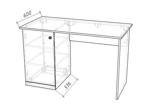 Письменный стол Стрекоза Mini-3 Белый - фото 2