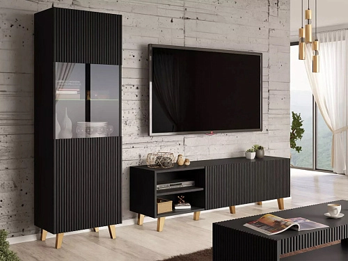 Стенка Крит-2 Черный - фото 1