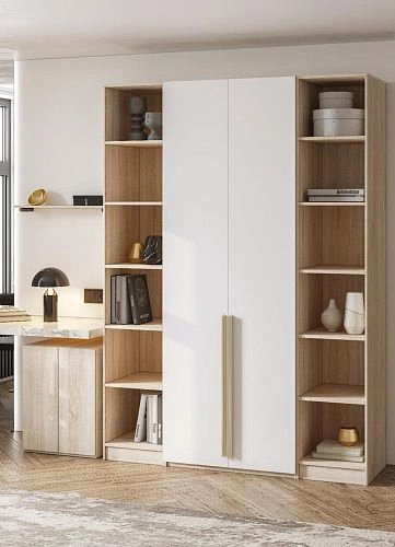 Шкаф распашной Хейсон-24 Белый Дуб Сонома - фото 2