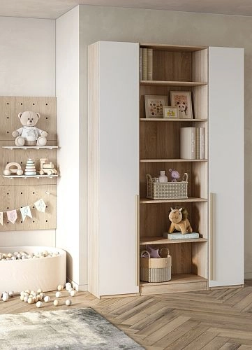 Шкаф распашной Хейсон-7 Белый Дуб Сонома - фото 2