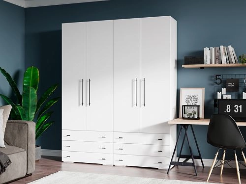 Шкаф распашной Калифорния-Стиль-9 Белый - фото 1