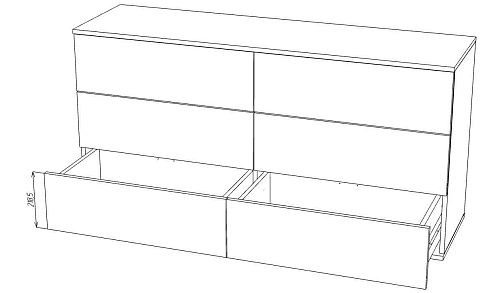 Комод Марвин Йорк 7 фрезеровка 8 Аквамарин - фото 3