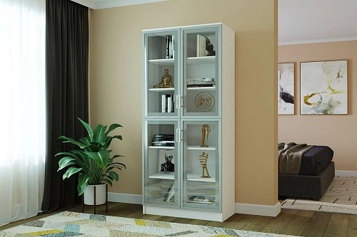 Книжный шкаф Альма-8 Белый - фото 1