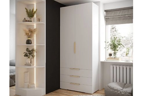 Шкаф распашной Мори-4 Белый - фото 1