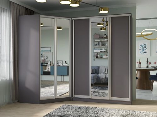 Шкаф угловой Ромео-9 Графит - фото 1