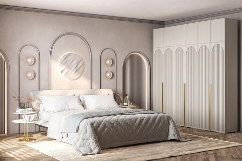 Шкаф распашной Брей-6 Хит с антресолью Кашемир - фото 1