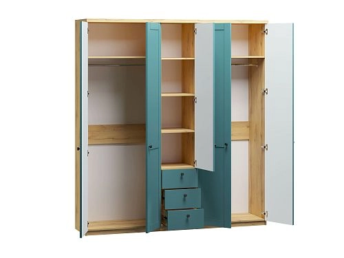 Шкаф распашной София РАХ-17 МДФ Аквамарин - фото 4