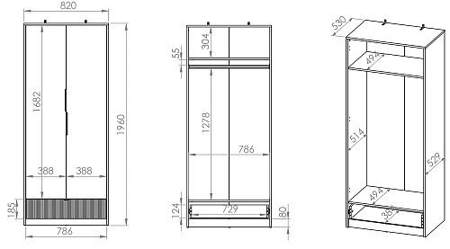 Шкаф распашной Торина-2 - фото 5