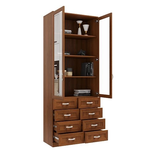 Книжный шкаф Библиограф 2.6 Квадро Орех Экко - фото 2