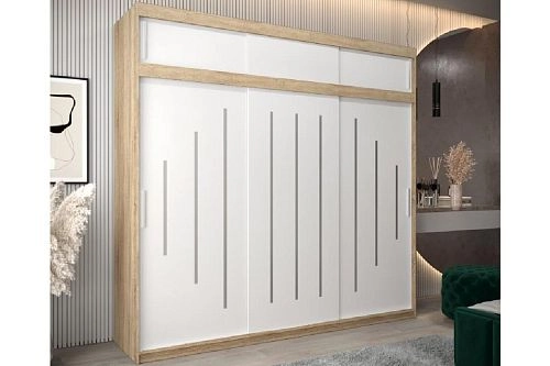 Шкаф-купе Валмиера-7А NEW Дуб Сонома/Белый - фото 1