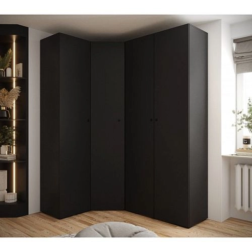 Шкаф угловой Люксор-4 Черный - фото 2