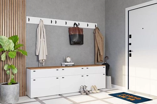 Прихожая Квели 3 Белый - фото 1