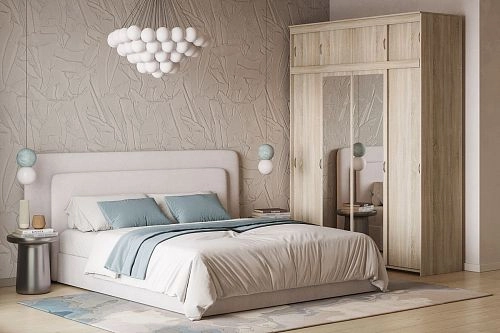 Шкаф-купе Миллениум-4 с антресолью Дуб Сонома - фото 1