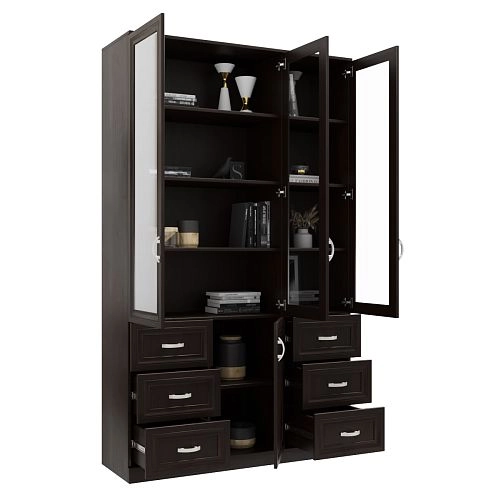 Шкаф Библиотека Библиограф 3.7 Рельеф Венге - фото 2