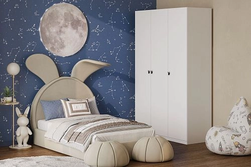 Шкаф распашной Банни-3 Белый - фото 1