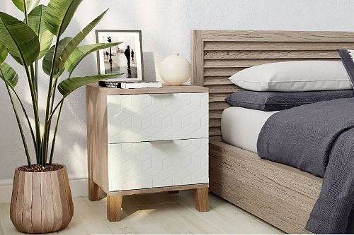 Тумба прикроватная Марвин Йорк фрезеровка 2 Милк - фото 1