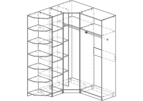 Шкаф угловой Меркурий-2 - фото 2