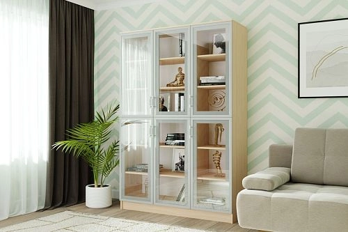 Книжный шкаф Альма-14 Дуб Молочный - фото 1