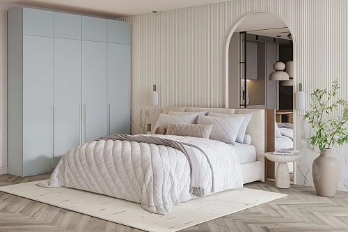 Шкаф распашной Лорена Бест-4 с антресолью Серый Камень - фото 1