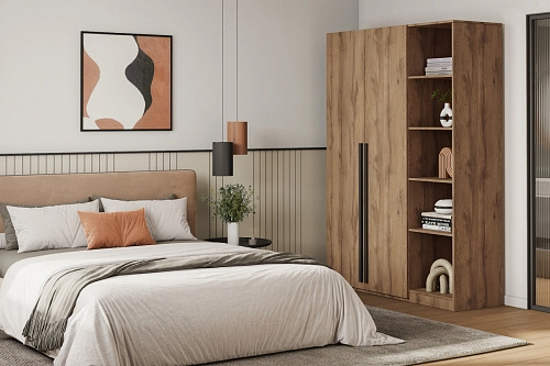 Шкаф распашной Лорена Пакс-2.1 Дуб Табачный - фото 1