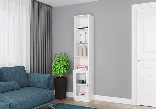 Книжный шкаф Карлос-021 Белый - фото 4