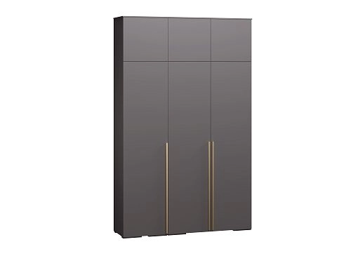 Шкаф распашной Эдинбург-3 с антресолью Графит - фото 3