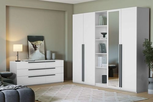 Спальня Лорена Пакс-1 Белый - фото 1