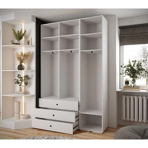 Шкаф распашной Люксор-3.3 Белый - фото 3