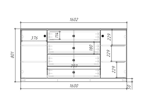 Комод Банни-3 Пастельно-Синий - фото 4
