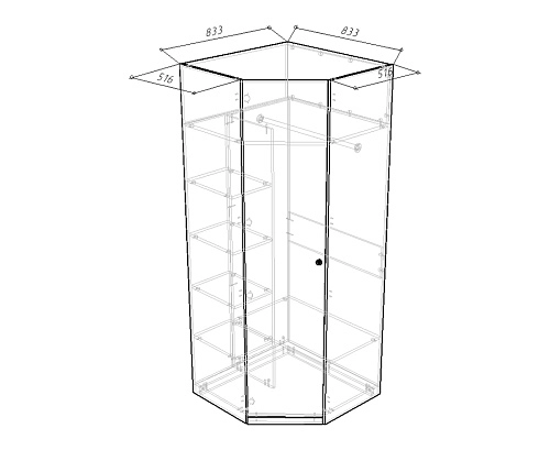 Шкаф угловой Скарабей Пантано - фото 2