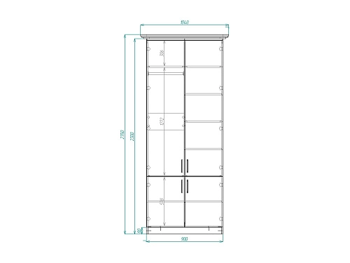 Шкаф распашной Орфей-1 МДФ - фото 3