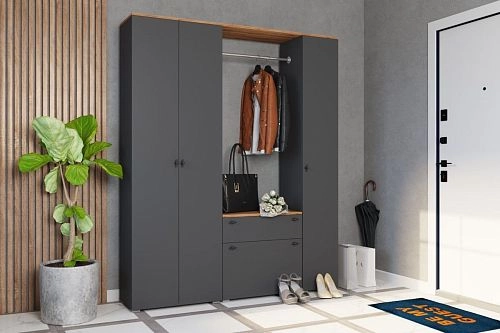 Прихожая Квели 6 Графит - фото 1