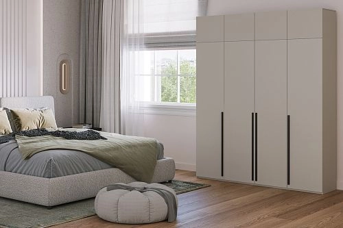 Шкаф распашной с антресолью Микос МДФ-4 Кашемир - фото 1