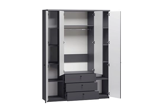 Шкаф распашной София РАХ-20 МДФ Графит - фото 4