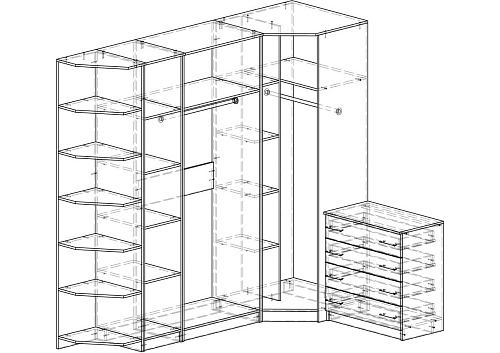 Шкаф угловой Меркурий-4 - фото 2