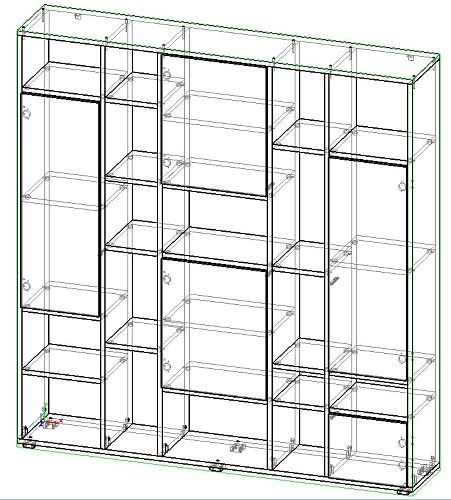 Стеллаж Куб-1 Кашемир Белый Венге МДФ - фото 2