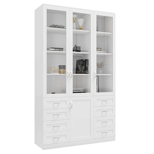 Шкаф Библиотека Библиограф 3.9 Квадро Белый - фото 3