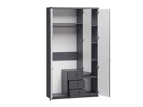 Шкаф распашной София РАХ-19 МДФ Графит - фото 4