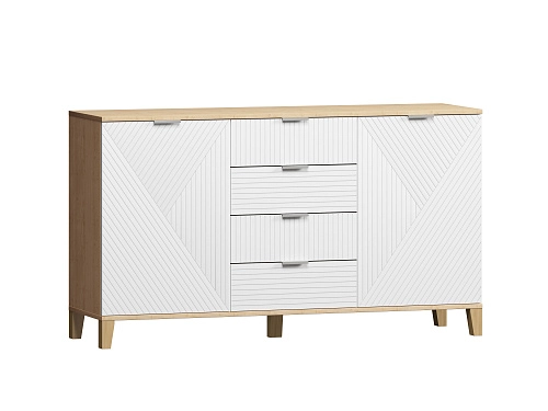Комод Марвин 25.1 фрезеровка 8+11 Белый - фото 2