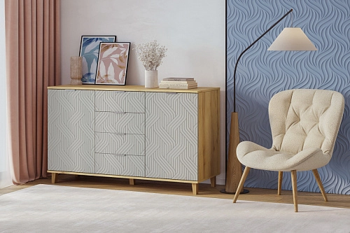 Комод Марвин 25 фрезеровка 3 Сантьяго - фото 1