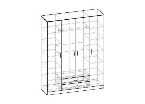 Шкаф распашной Рио-4.7 - фото 4