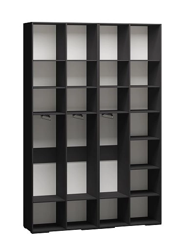 Шкаф распашной Брей-2 с антресолью Черный - фото 4