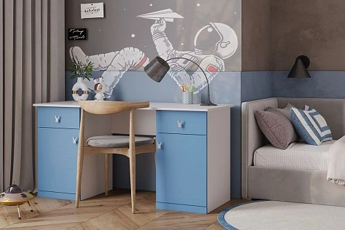 Письменный стол Банни-6 Пастельно-Синий - фото 1